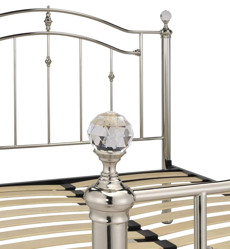 Callipso Chrome Dual Finial King Size Bed Frame