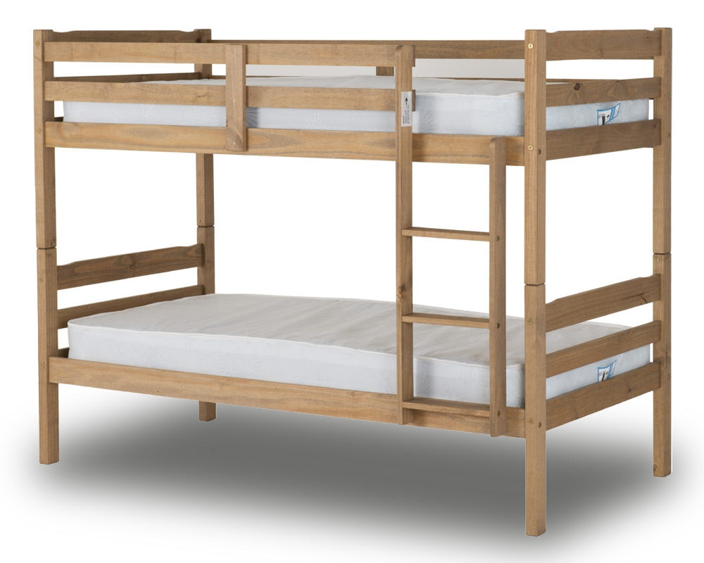 Ranch Style Waxed Pine Bunk Bed