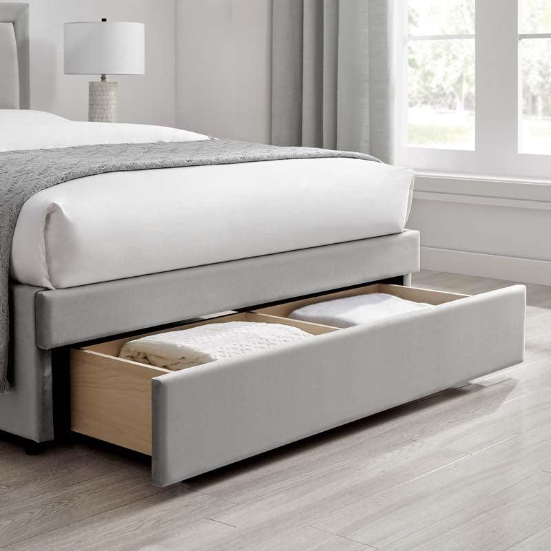 Ursula Grey 1 Drawer Double Bed Frame