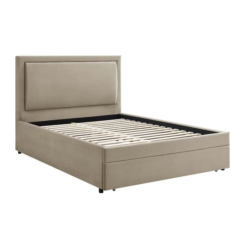 Ursula Pebble 1 Drawer Double Bed Frame