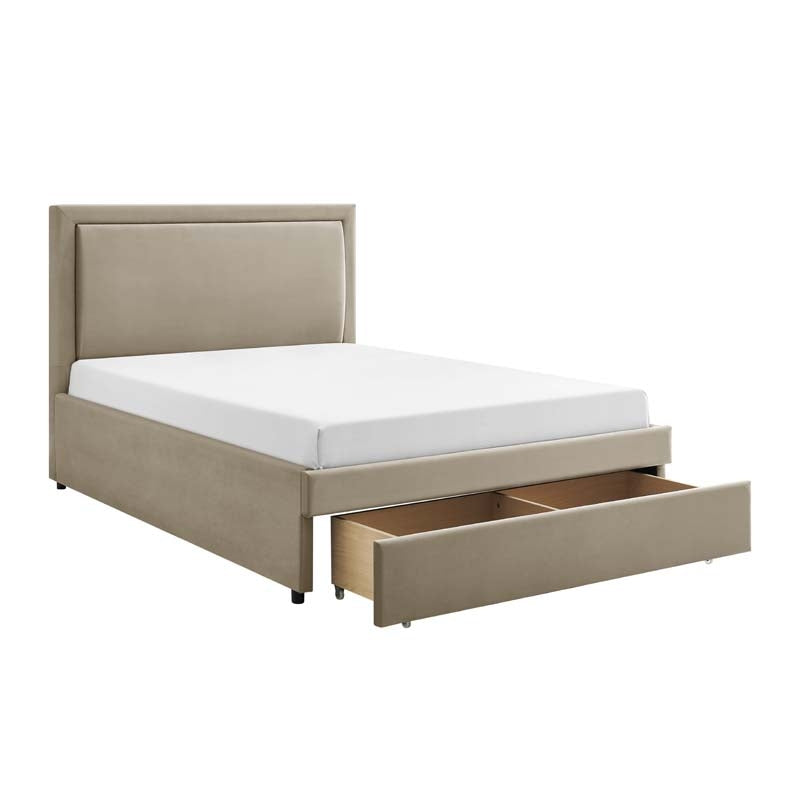 Ursula Pebble 1 Drawer Double Bed Frame