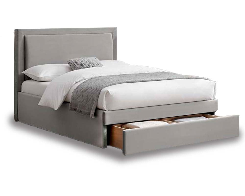 Ursula Grey 1 Drawer Double Bed Frame