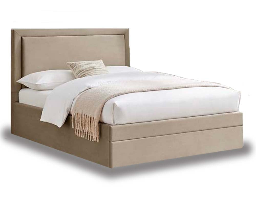 Ursula Pebble 1 Drawer Double Bed Frame