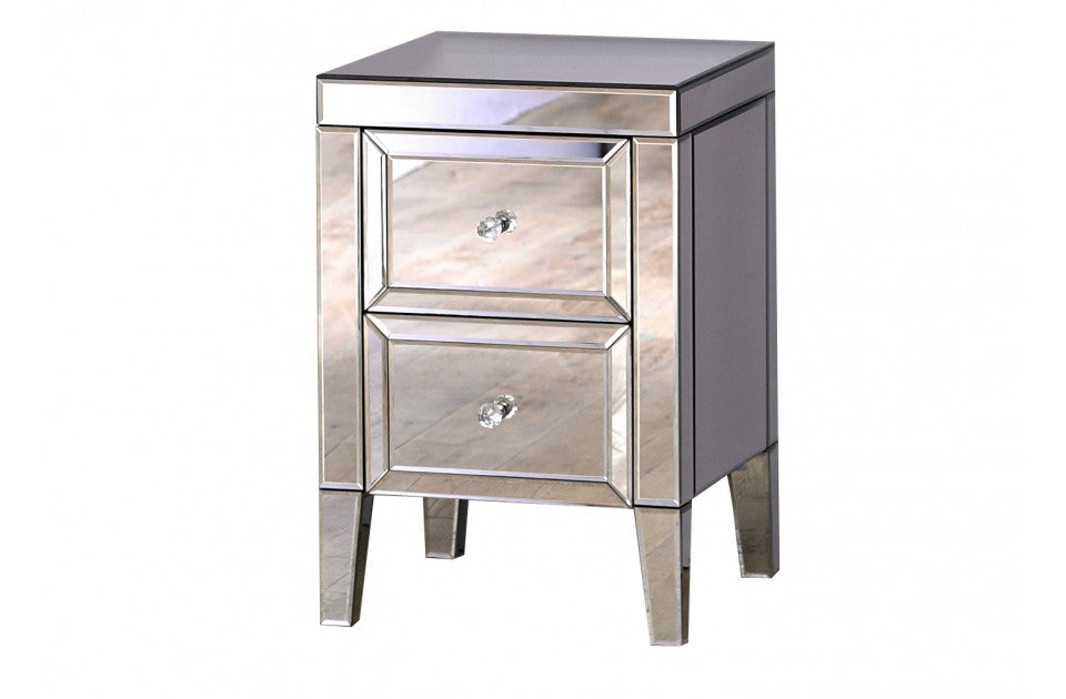 Valencia Plus 2 Drawer Mirror Bedside Chest
