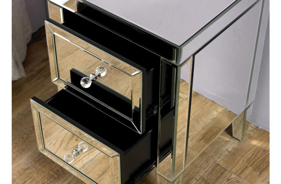 Valencia Plus 2 Drawer Mirror Bedside Chest