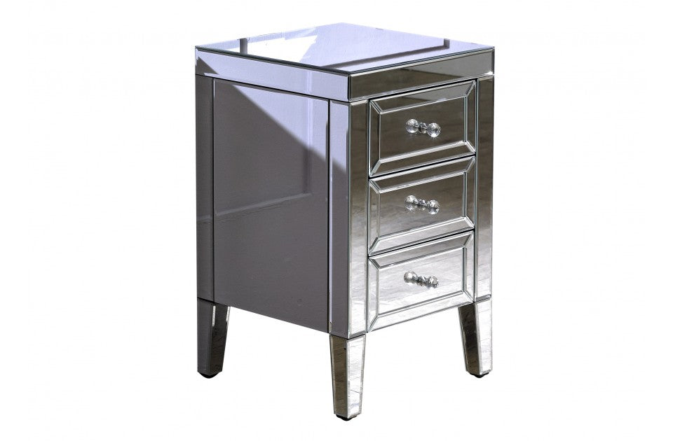 Valencia Plus 3 Drawer Mirror Bedside Chest