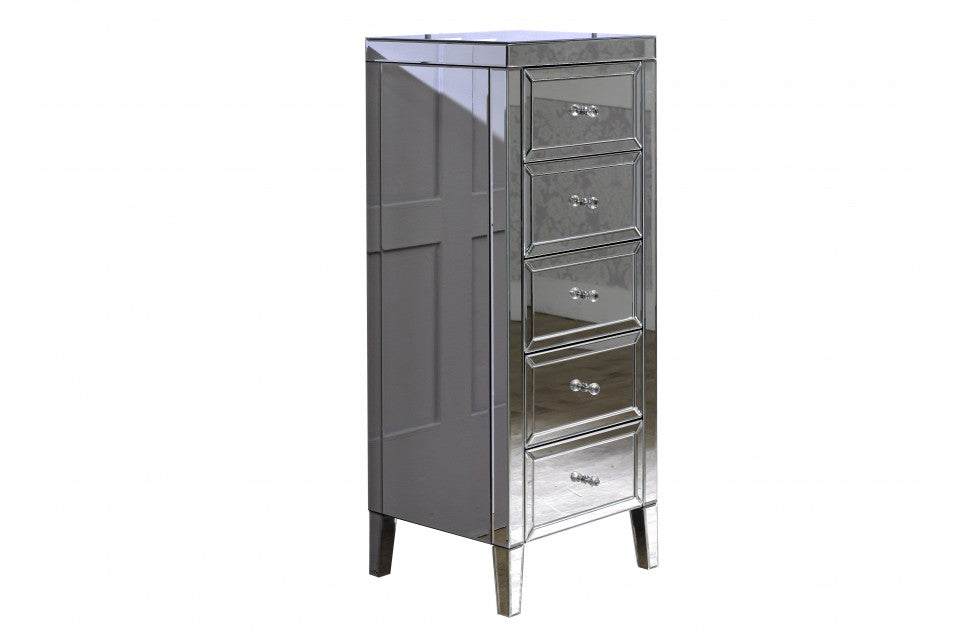 Valencia Plus 5 Drawer Narrow Mirror Chest