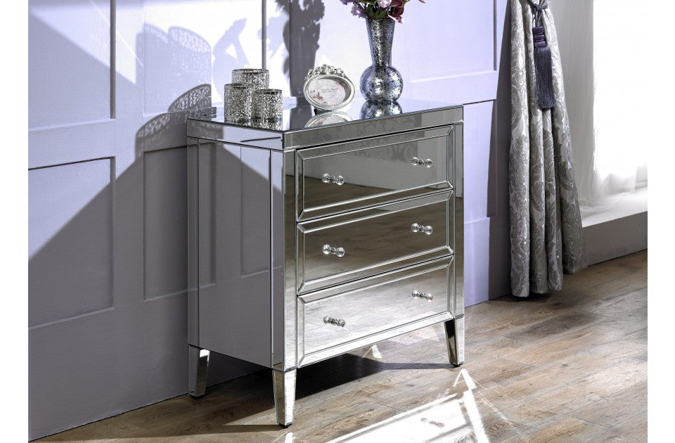 Valencia Plus 3 Drawer Mirror Chest