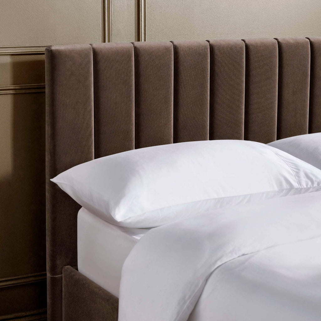 Ventanas Chocolate Velvet Single Bed Frame