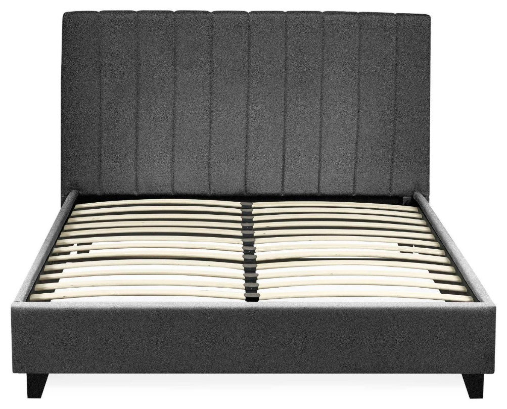 Ventanas Dark Grey Linen Small Double Bed Frame
