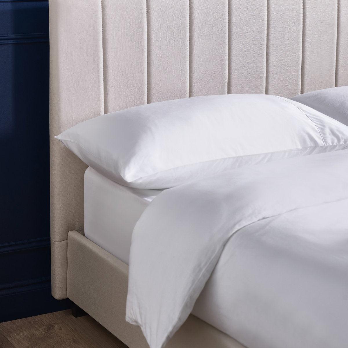 Ventanas Oatmeal Linen Double Bed Frame