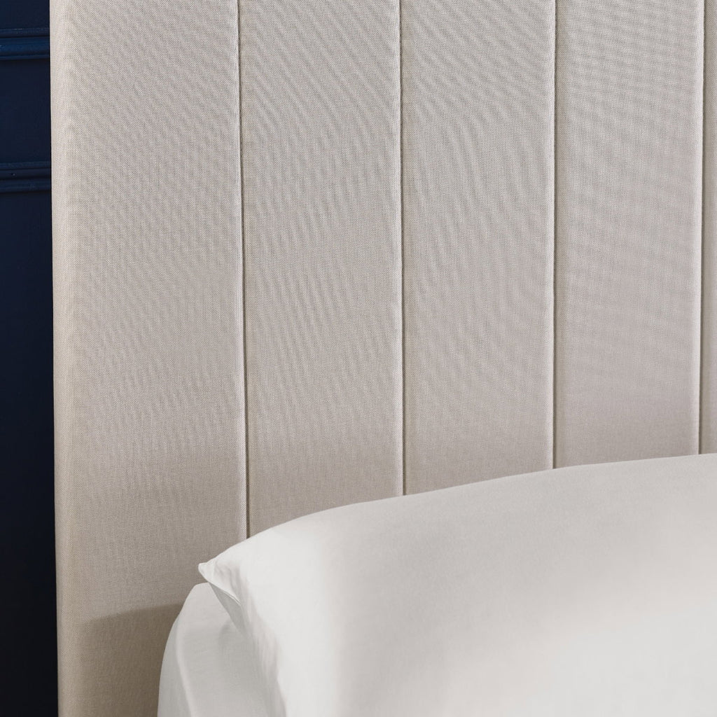 Ventanas Oatmeal Linen King Size Ottoman Bed