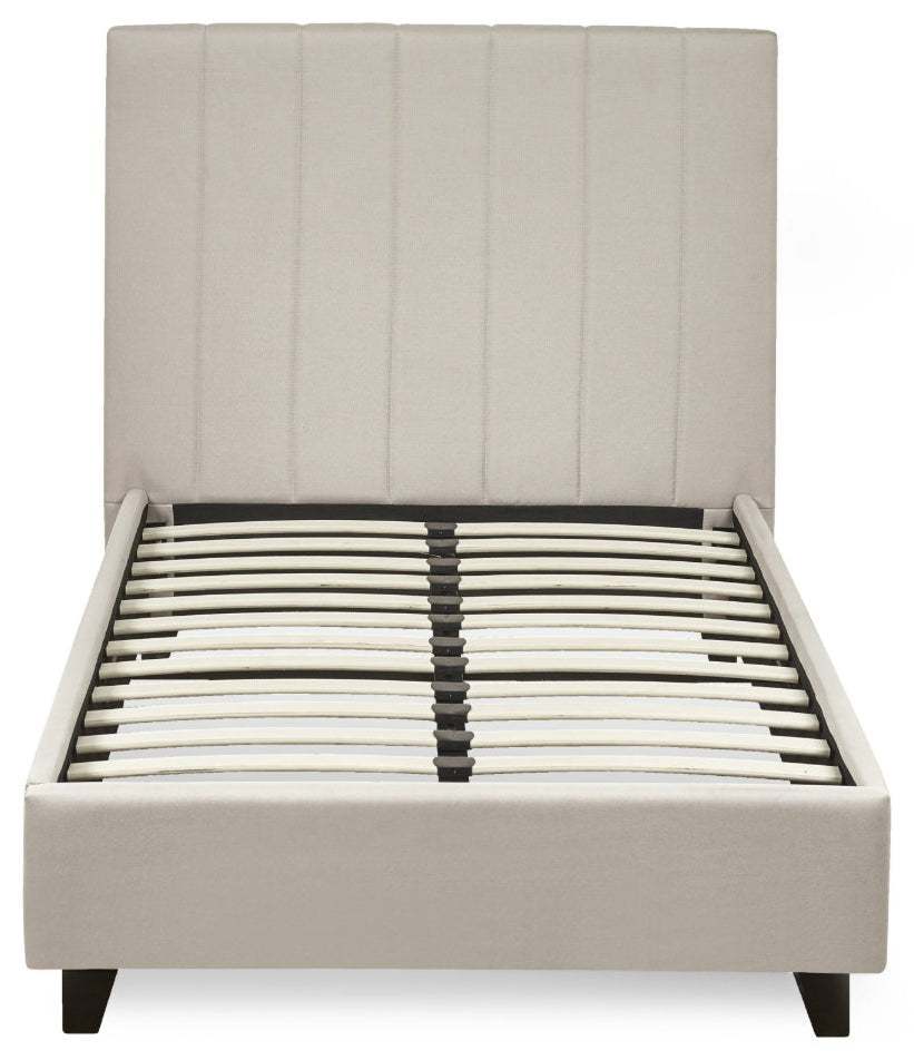 Ventanas Oatmeal Linen Single Bed Frame