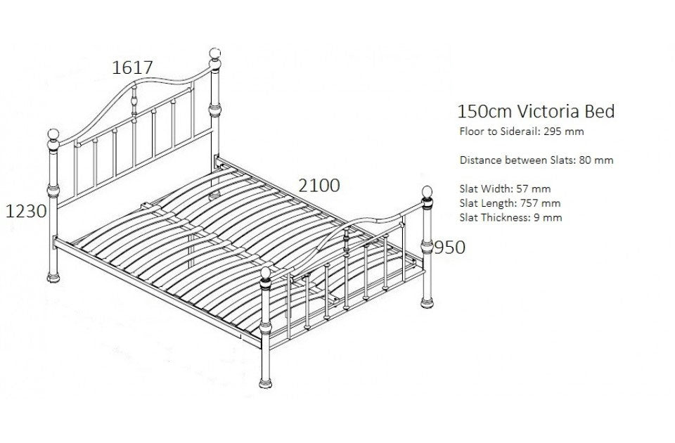 Victoria Black Nickel King Size Bed Frame