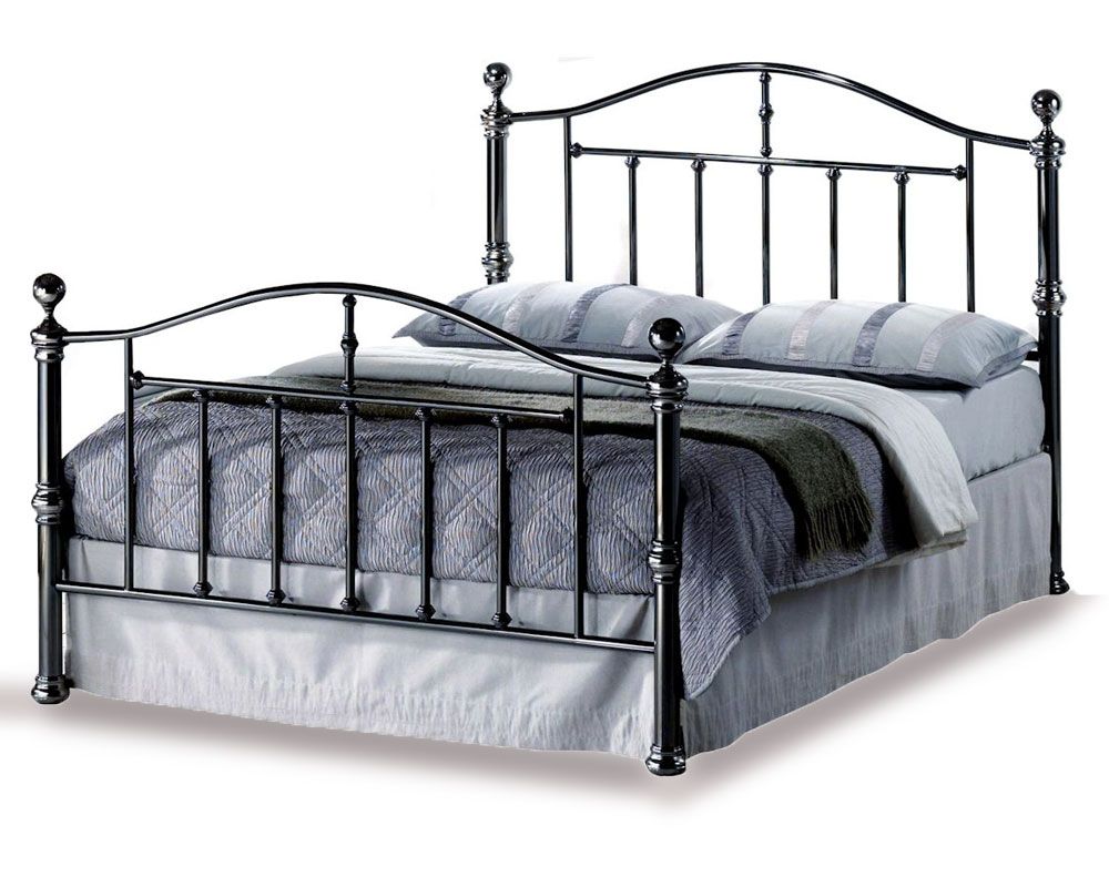 Victoria Black Nickel Double Bed Frame