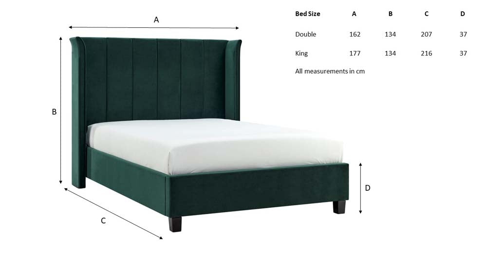 Poland Green King Size Bed Frame