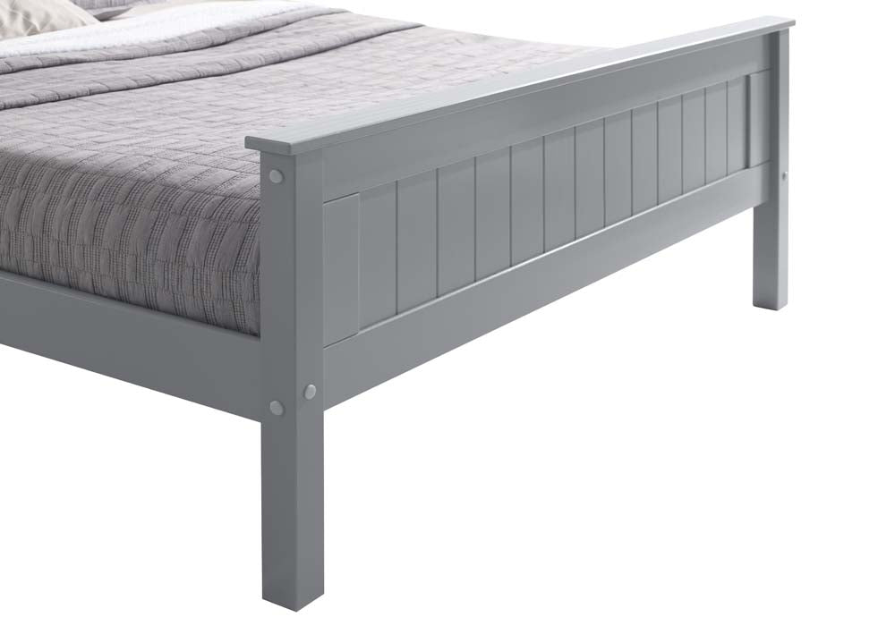 Taurean Grey High Foot Single Bed Frame