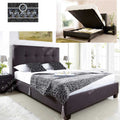Walker Slate Fabric King Size Ottoman Storage Bed Frame
