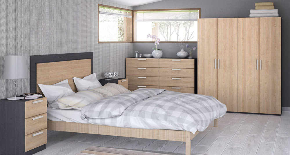 Waterford Graphite And Oak 4 Drawer Chest