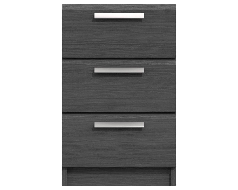 Waterford Graphite 3 Drawer Bedside