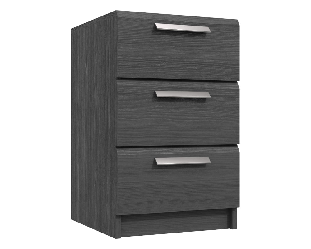 Waterford Graphite 3 Drawer Bedside