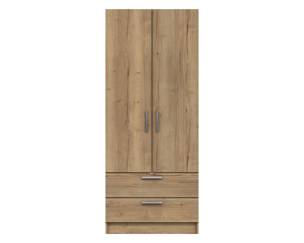 Waterford Oak 2 Door 2 Drawer Wardrobe