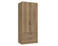 Waterford Oak 2 Door 2 Drawer Wardrobe
