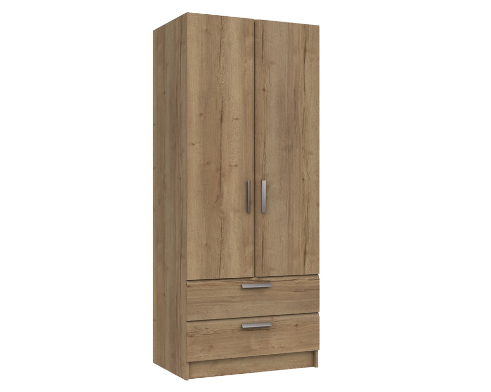 Waterford Oak 2 Door 2 Drawer Wardrobe
