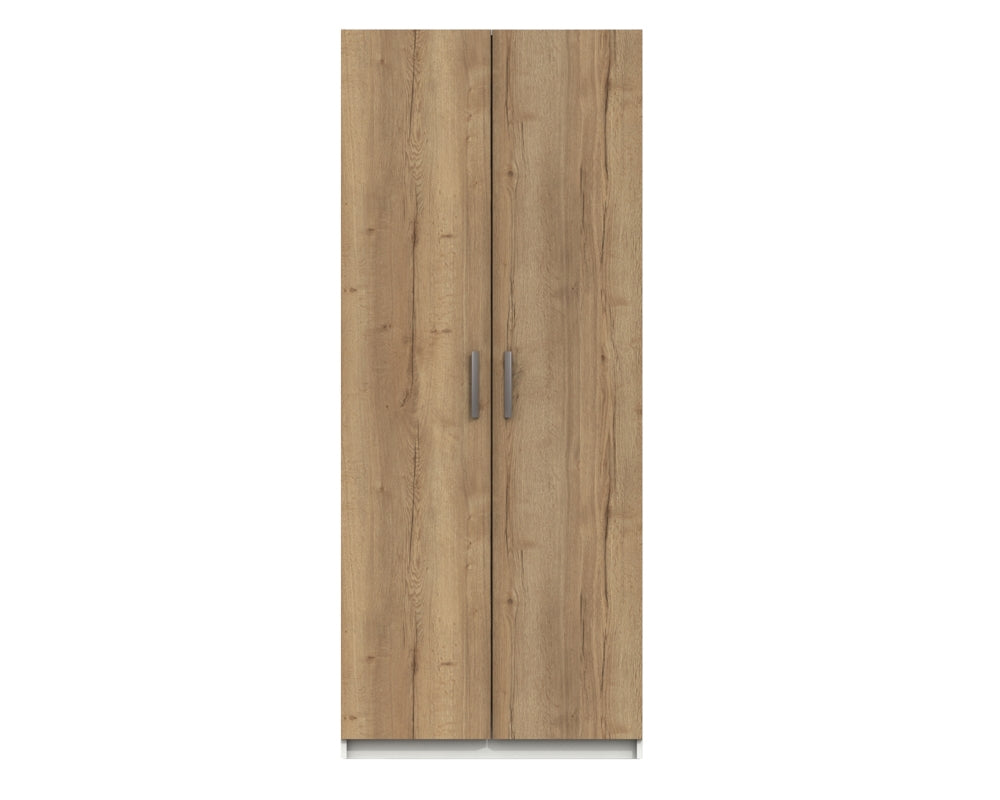 Waterford White And Oak 2 Door Wardrobe