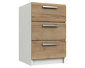 Waterford White And Oak 3 Drawer Bedside