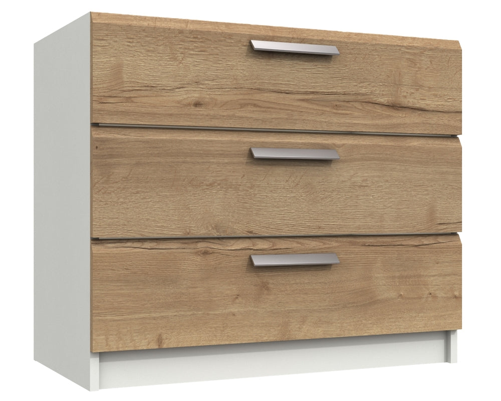 Waterford White And Oak 3 Drawer Chest