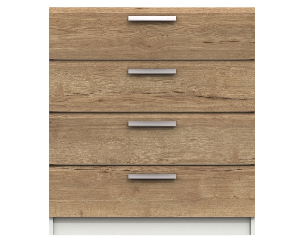 Waterford White And Oak 4 Drawer Chest