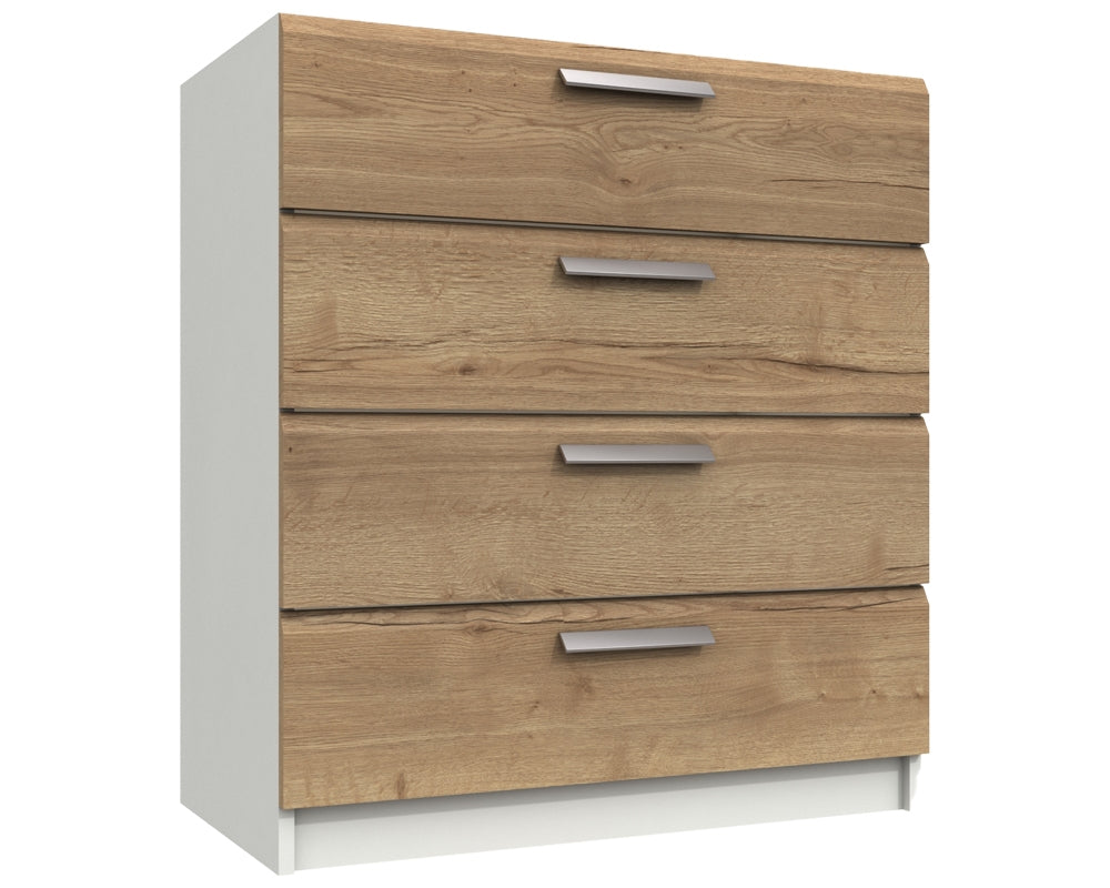 Waterford White And Oak 4 Drawer Chest