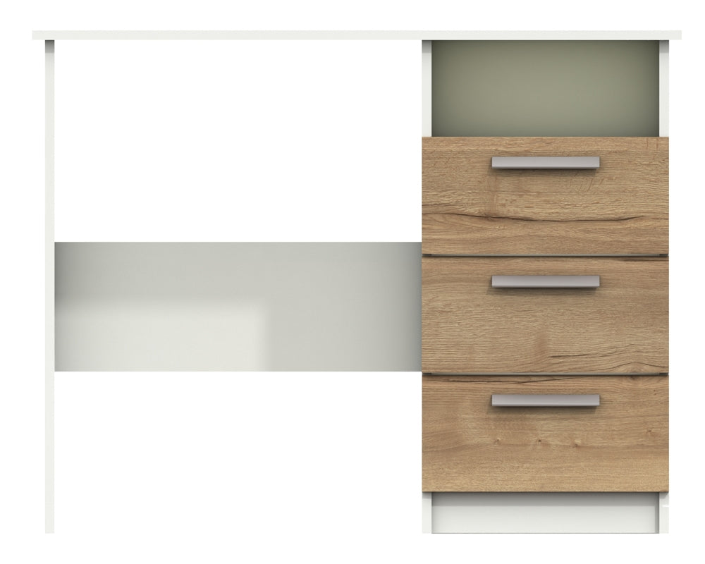 Waterford White And Oak 3 Drawer Dressing Table