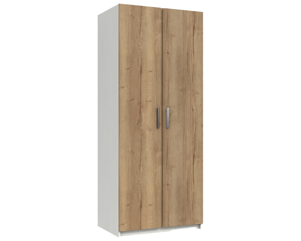 Waterford White And Oak 2 Door Wardrobe