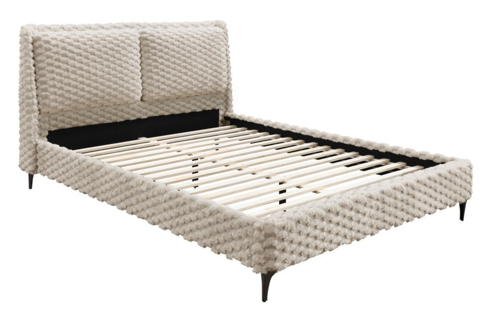 Weave Faux Fur Bed Frame without mattress
