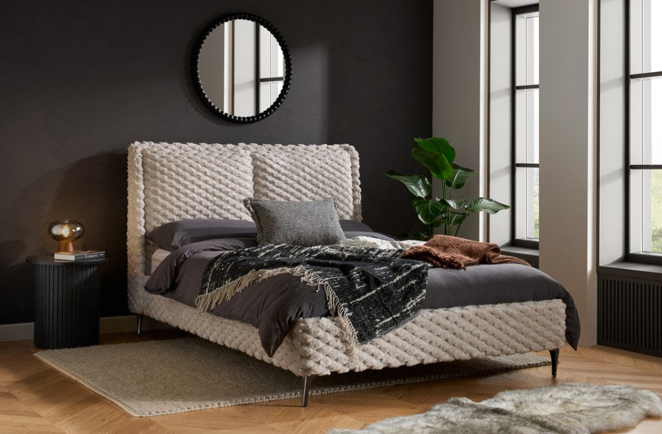 Weave Faux Fur Bed Frame