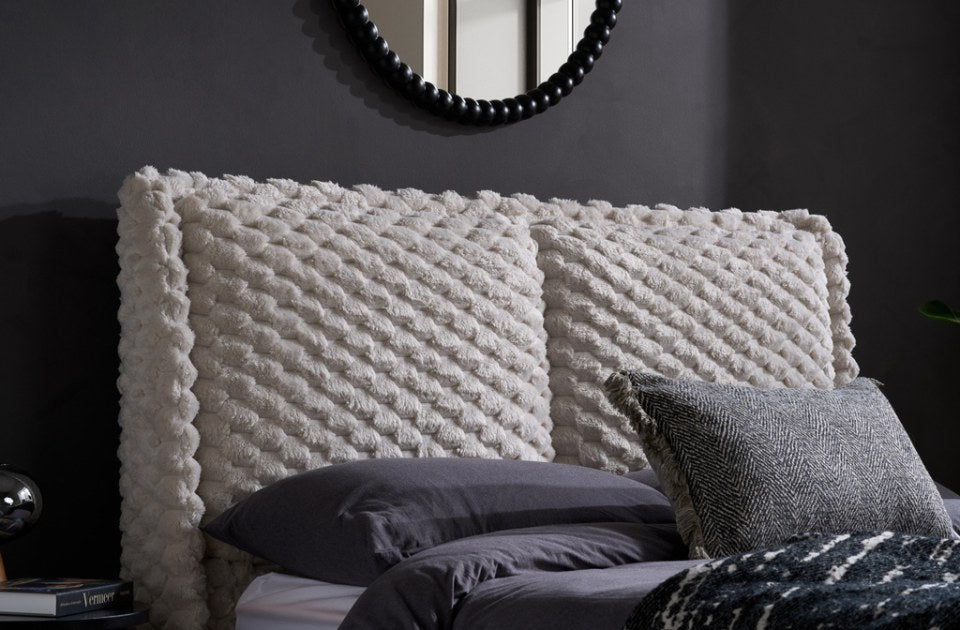 Weave faux fur headboard