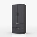 Waterford Graphite 2 Door 2 Drawer Wardrobe