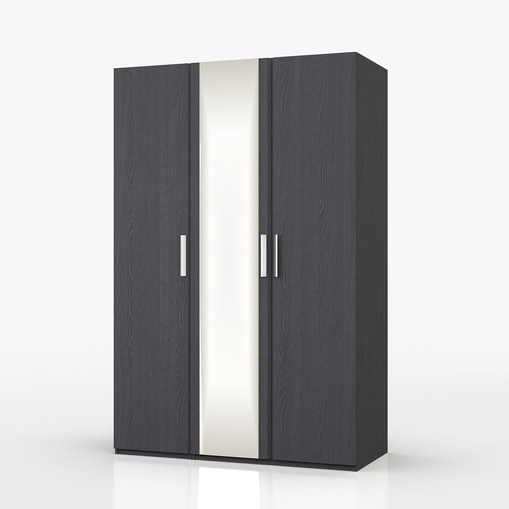 Waterford Graphite 3 Door Wardrobe With Mirror