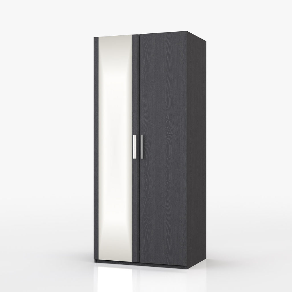Waterford Graphite 2 Door Wardrobe With Mirror