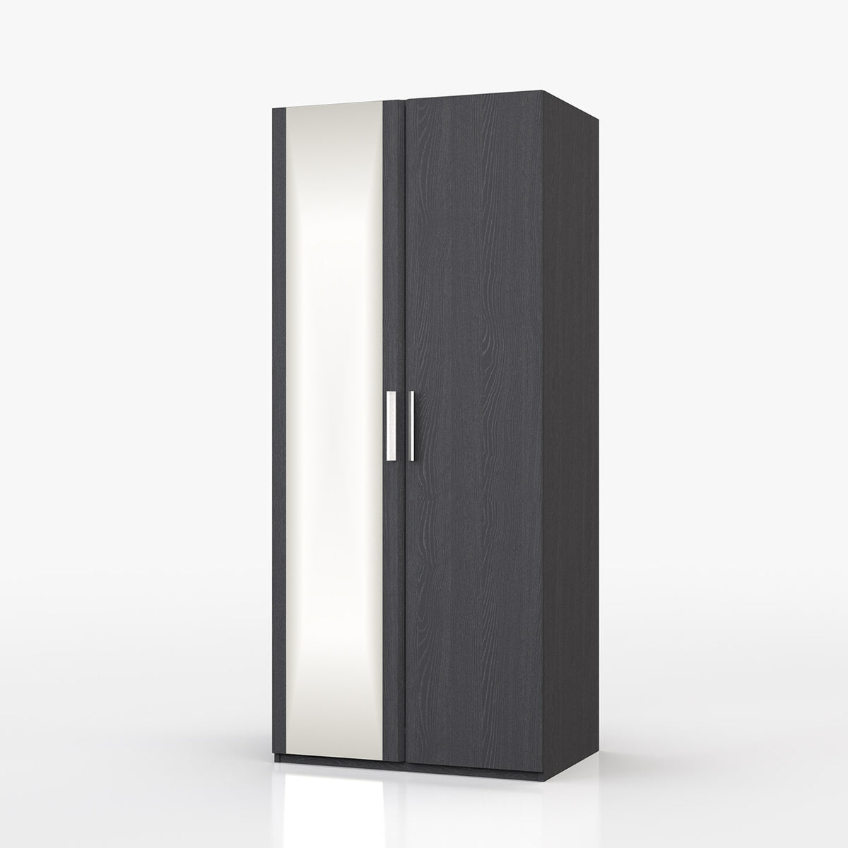 Waterford Graphite 2 Door Wardrobe With Mirror