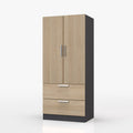 Waterford Graphite And Oak 2 Door 2 Drawer Wardrobe