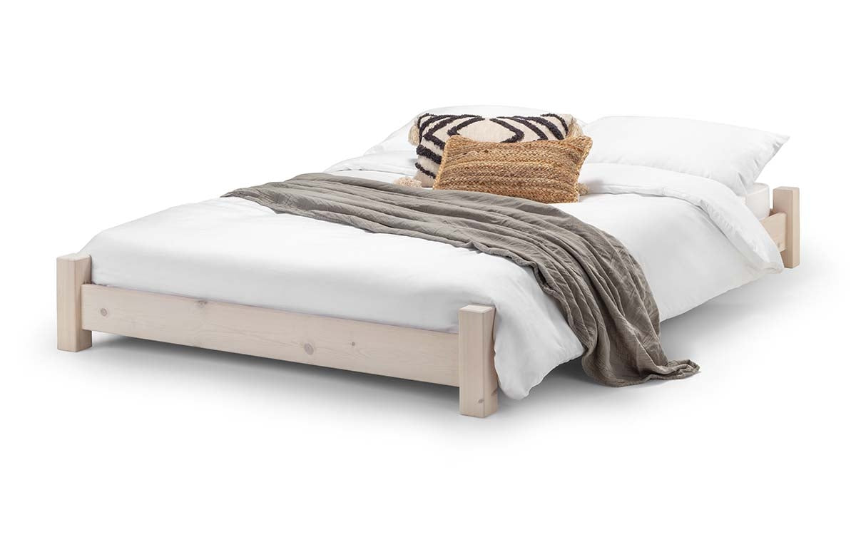 Tokyo Low White King Size Bed Frame