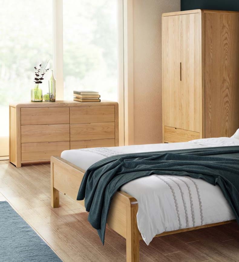 City Curved Oak Bedroom Furniture. From £159.