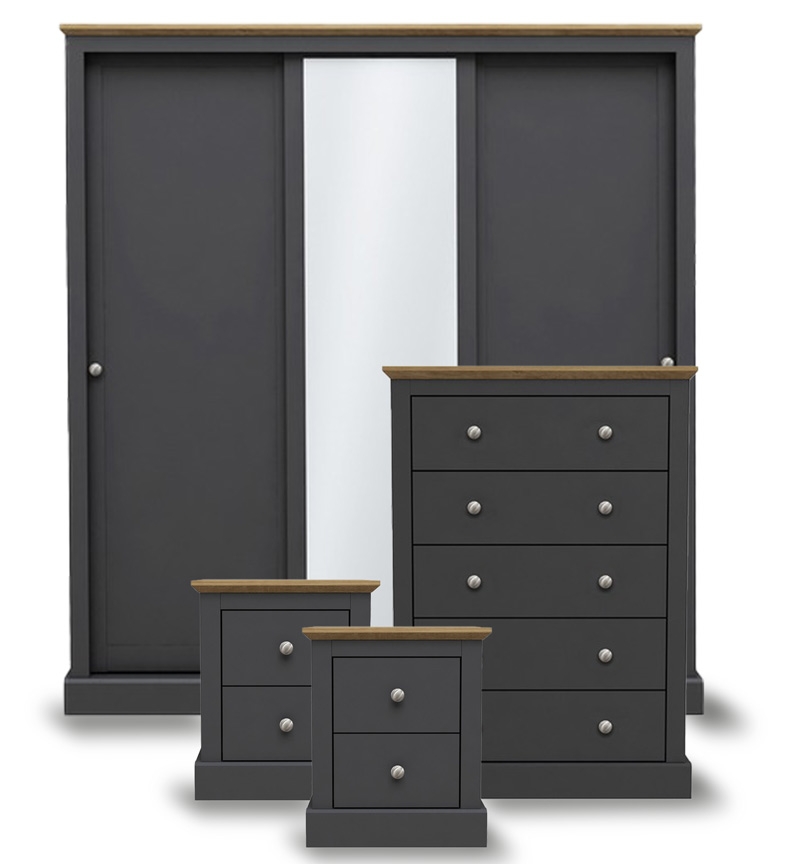 Dawlish Charcoal Bedroom Furniture.