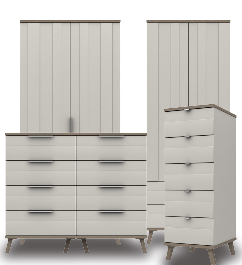 Derby Grey White Grey Oak Bedroom Furniture. From £199.