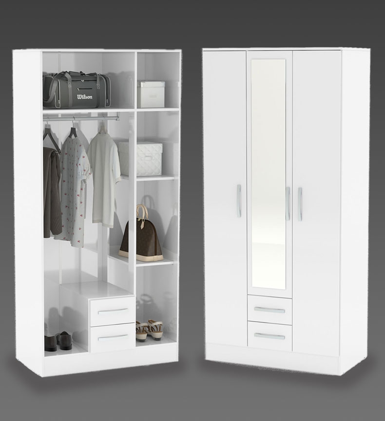 Links White High Gloss Bedroom Furniture. From £109.