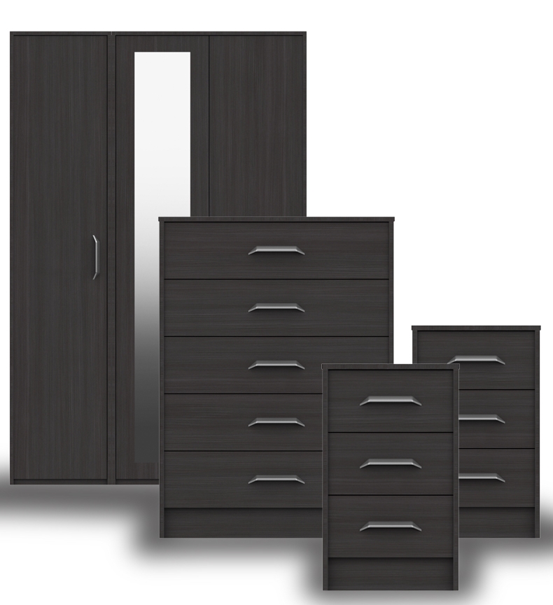 Marston Anthracite Oak Bedroom Furniture. From £99.