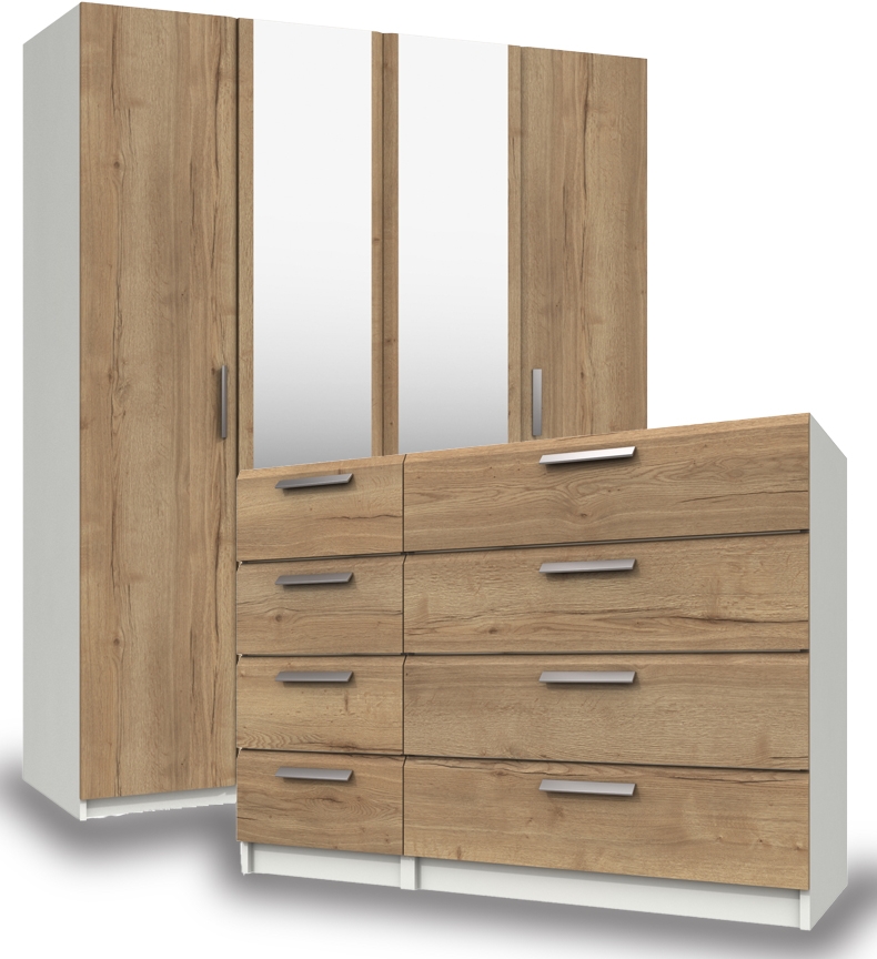 Waterford White And Oak Bedroom Furniture.